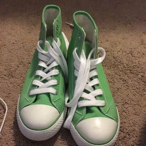 Green Levi high top sneakers